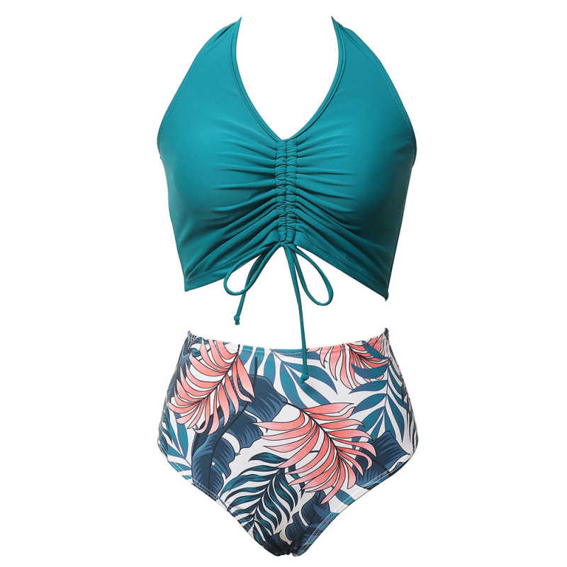 Blue Smock Printed Bikini Swimwear TQK610300-5