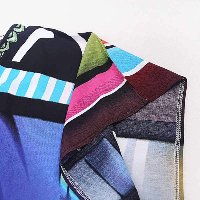 Black Graffiti Loose Beach Kimono Dress TQK650096-11