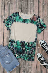 Blank Graphic Leopard Dyed Print T Shirt LC25220335-20