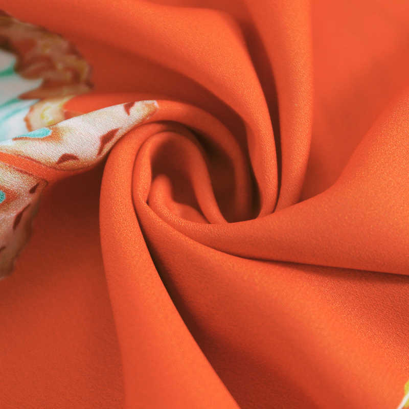 Tangerine Butterfly Print One Shoulder Irregular Beach Dress TQK650088-55