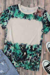 Blank Graphic Leopard Dyed Print T Shirt LC25220335-20