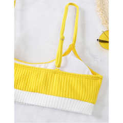 Yellow Splice Yellow 2 Piece Bikini Set TQK610268-7