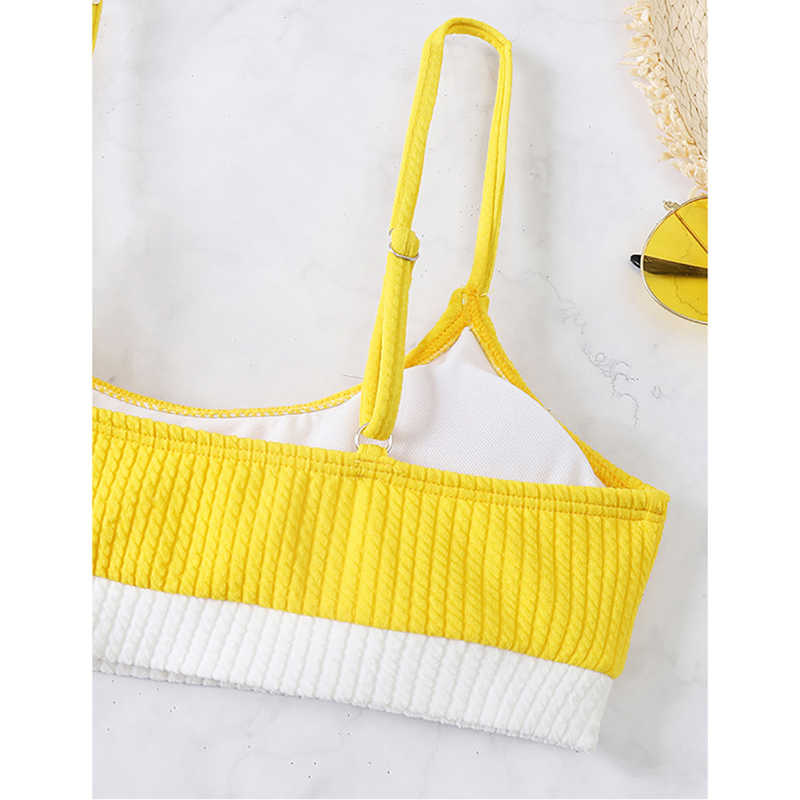 Yellow Splice Yellow 2 Piece Bikini Set TQK610268-7
