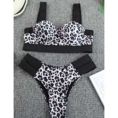 Leopard Contrast Push-up Bikini Set TQK610232-20
