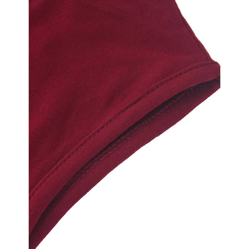 Red Diamond Tassel Zipper Sleeveless Bodysuit TQV250001-3