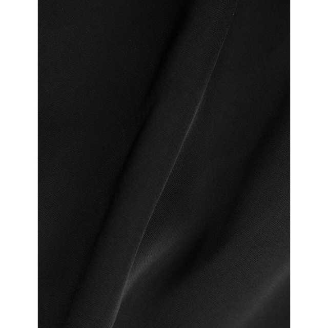 Black V Neck Wrap Long Sleeve Bodysuit TQV220137-2