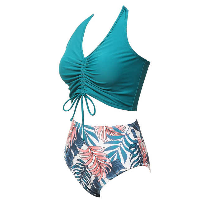 Blue Smock Printed Bikini Swimwear TQK610300-5