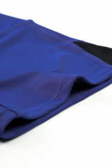 Blue Mesh Cutout Patchwork Swim Shorts LC472303-5