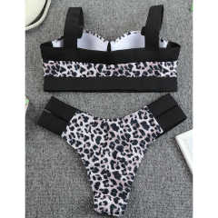 Leopard Contrast Push-up Bikini Set TQK610232-20