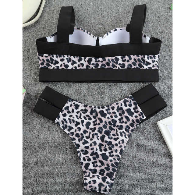 Leopard Contrast Push-up Bikini Set TQK610232-20