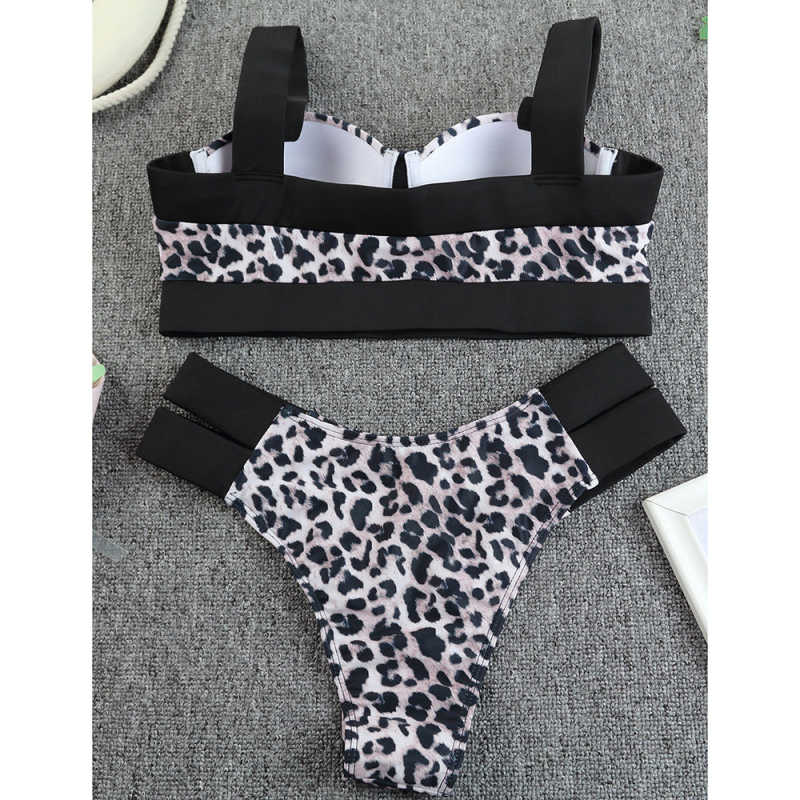 Leopard Contrast Push-up Bikini Set TQK610232-20