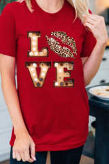 Red Valentine's LOVE Graphic Tee LC25219637-103
