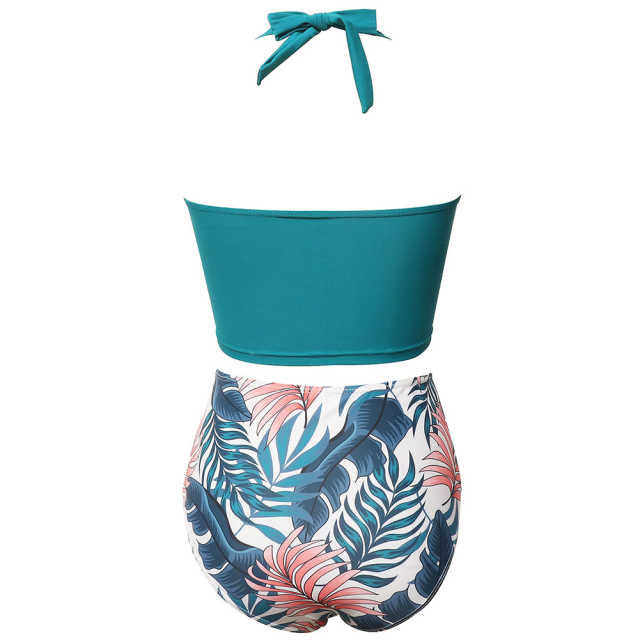 Blue Smock Printed Bikini Swimwear TQK610300-5