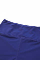 Blue Mesh Cutout Patchwork Swim Shorts LC472303-5