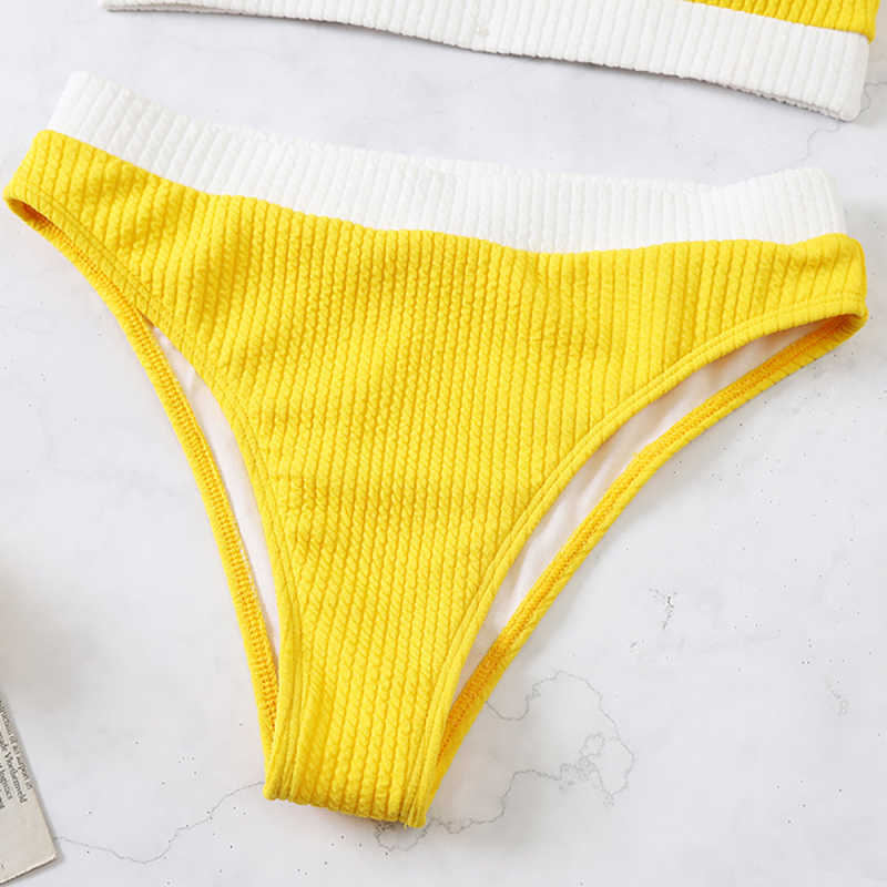 Yellow Splice Yellow 2 Piece Bikini Set TQK610268-7