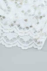 White Chunky Lace Bralette LC253553-1