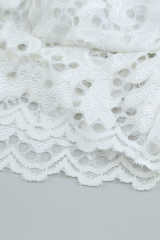 White Chunky Lace Bralette LC253553-1