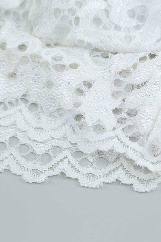 White Chunky Lace Bralette LC253553-1