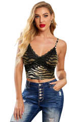 Leopard Print Sexy V Neck Spaghetti Strap Tank Top LC256345-20