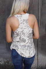 Cow Print Racerback Tank Top LC2565091-16