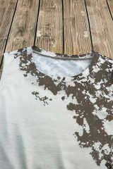 Multicolor Blank Apparel- Bleached Tie-dye Sleeveless Top LC2568922-22