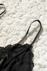 Black Chunky Lace Bralette LC253553-2