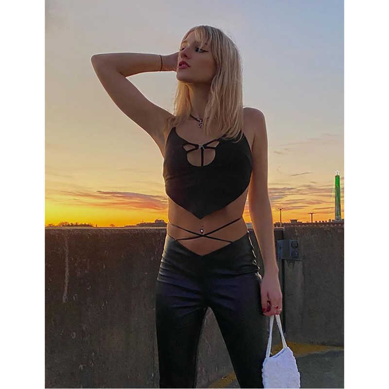 Black Tie Sexy Halter Camisoles TQF250013-2