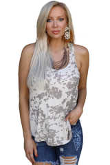 Cow Print Racerback Tank Top LC2565091-16