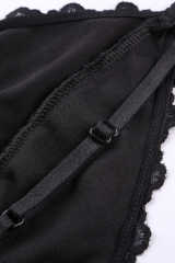 Black Chunky Lace Bralette LC253553-2