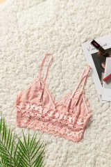 Pink Chunky Lace Bralette LC253553-10