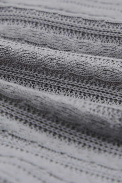 Gray Rib Knit Button Front Ruffle Hem Camisole LC2566453-11