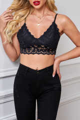 Black Chunky Lace Bralette LC253553-2