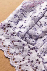 Purple Chunky Lace Bralette Crop Top LC253553-8