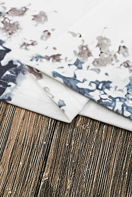 Gray Western Fashion Dyed Bleached T Shirt LC25220326-11