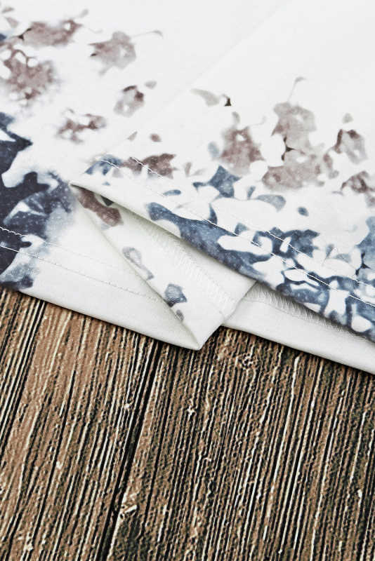 Gray Western Fashion Dyed Bleached T Shirt LC25220326-11