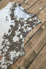 Multicolor Blank Apparel- Bleached Tie-dye Sleeveless Top LC2568922-22