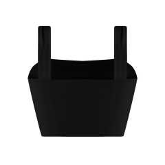 Black Slim Fit Crop Vest Top TQK250176-2