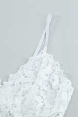 White Chunky Lace Bralette LC253553-1