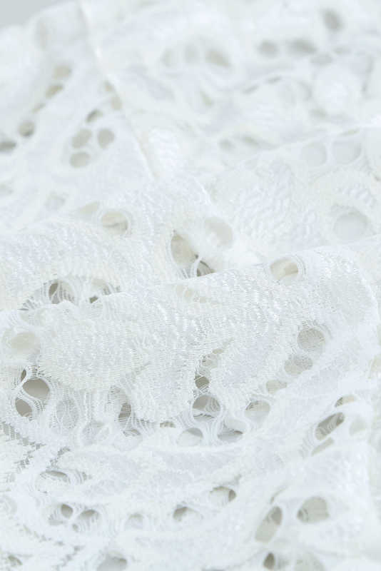 White Chunky Lace Bralette LC253553-1