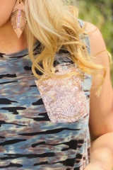Sequin Pocket Camo Tank LC256085-9
