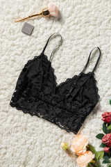Black Chunky Lace Bralette LC253553-2