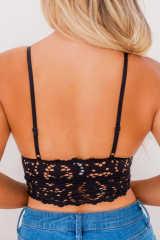 Black Chunky Lace Bralette LC253553-2