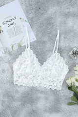 White Chunky Lace Bralette LC253553-1