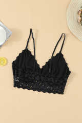 Black Chunky Lace Bralette LC253553-2