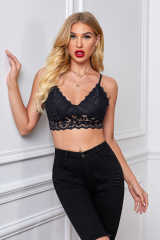 Black Chunky Lace Bralette LC253553-2
