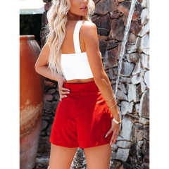 White Slim Fit Crop Vest Top TQK250176-1