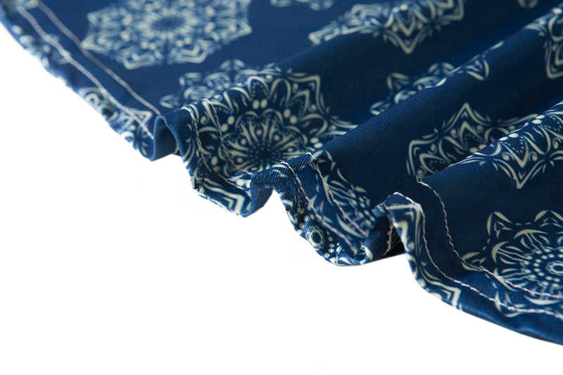 Navy Floral Print Tank Top GJZ0054-34