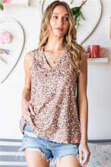 Leopard V Neck Tank Top LC2567795-20
