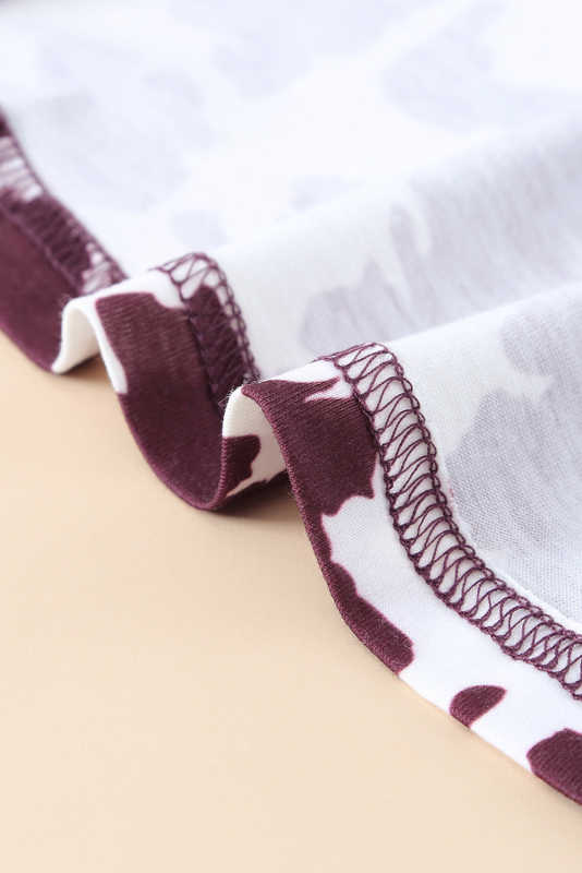 Cow Print Aztec Pocket Tank Top LC2565033-1