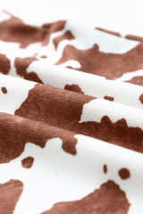 Brown Cow Print Crew Neck Tank Top LC2567786-17